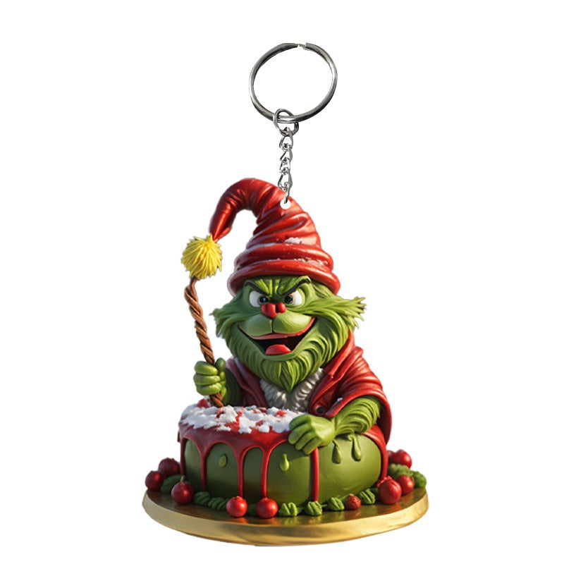 Wholesale Christmas Cake Gift Acrylic Keychain